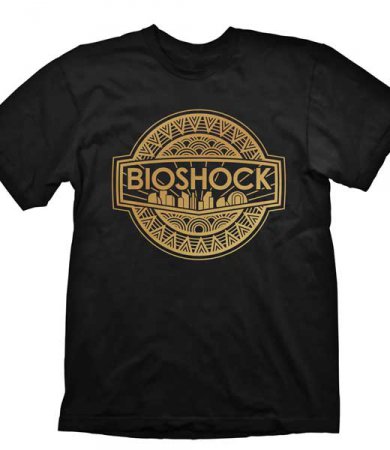 Bioshock Golden Logo T-shirt Svart (Medium)