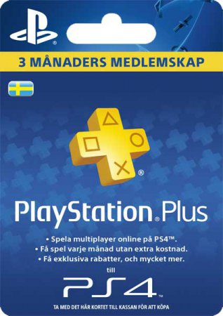 PSN Playstation Plus 3 Månader