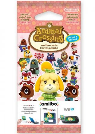 Series 4 Animal Crossing amiibo cards Pack (3st Kort)