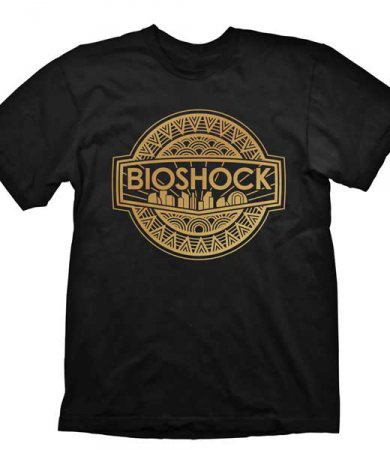 Bioshock Golden Logo T-shirt Svart (Small)