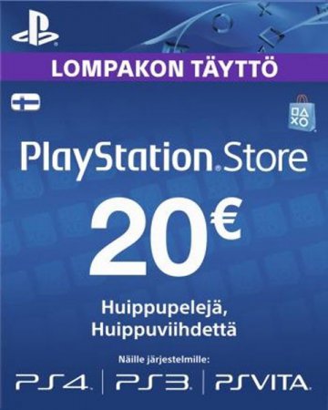 Lompakon Täyttö Playstation Store 20 EURO