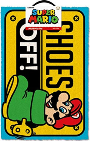 Super Mario Shoes Off Dörrmatta