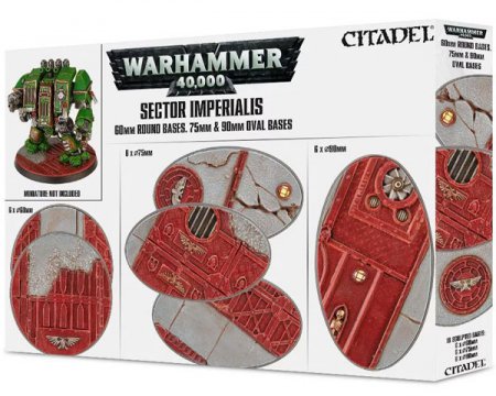 Warhammer Citadel Sector Imperialis 60mm Round Bases, 75mm & 90mm Oval Bases