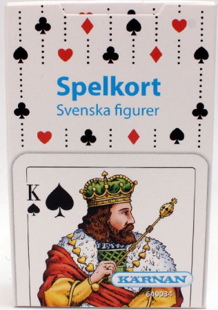 Spelkort Svenska figurer Röd