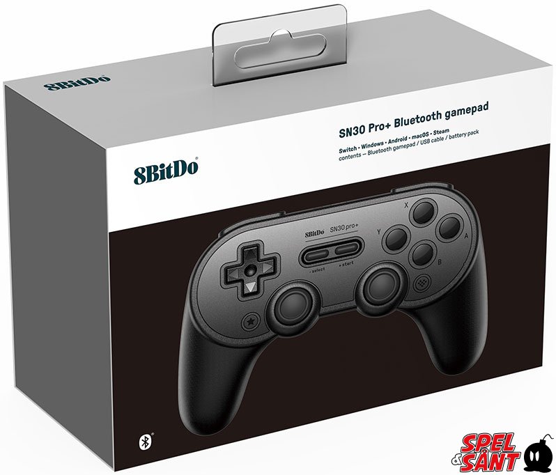 8bitdo Sn30 Pro Bluetooth Gamepad Black Edition Spel Sant The Video Game Store With The Happiest Customers