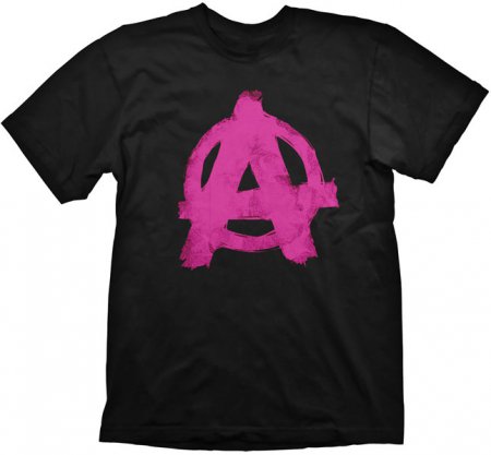 Rage 2 Anarchy Pink Logo Svart T-Shirt (Large)