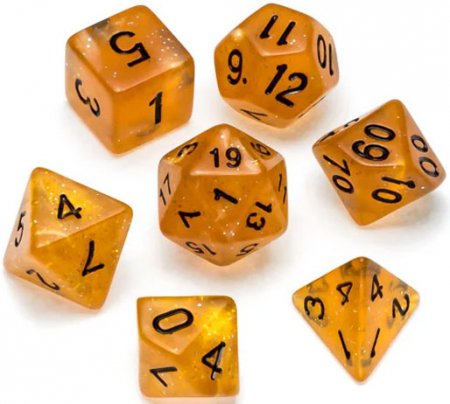 Greifenfels Glitter Series Dice (Gold/Black)