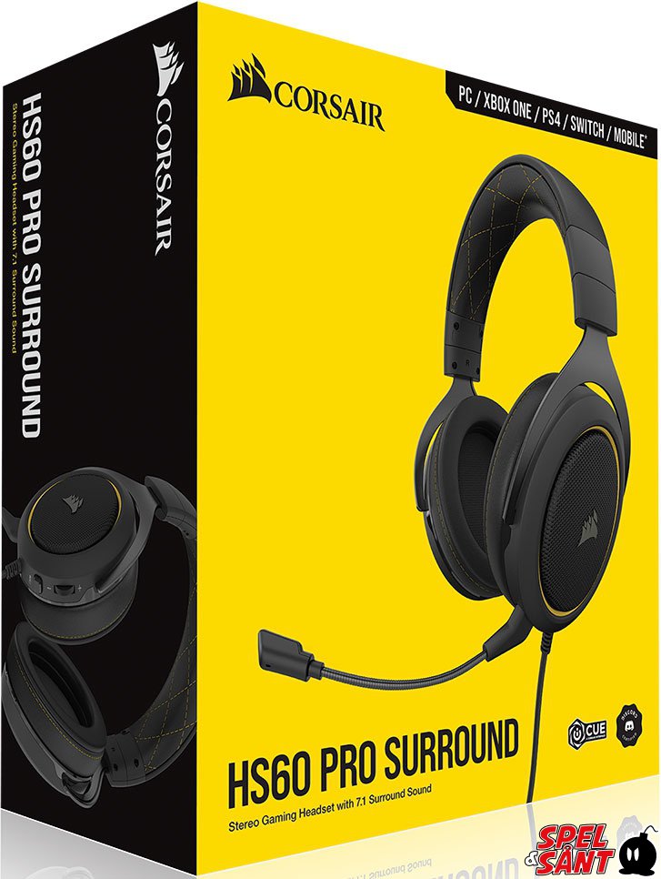 Corsair HS60 Pro Surround Stereo Gaming Headset Gul - Spel \u0026 Sånt: The  video game store with the happiest customers