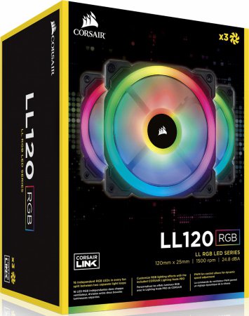 Corsair LL120 RGB LED Series PMW Fläkt 3-Pack (120mm)
