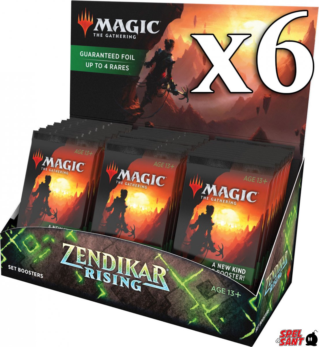 MTG Magic The Gathering Zendikar Rising Prerelease Pack Kit Box 6 Booster Packs 