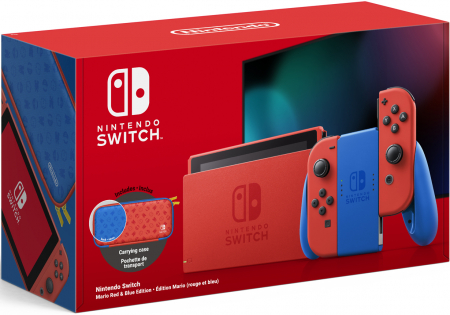 Nintendo Switch Special Mario Edition (inkl Röda Kontrollers & Bergsala Version)
