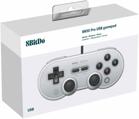 8Bitdo SN30 Pro Wired USB Gamepad Gray Edition