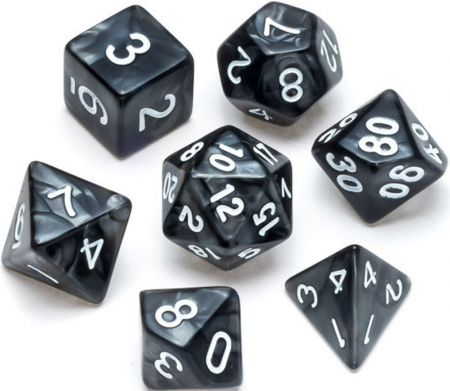 Greifenfels Pearl Series Dice (Black/White)