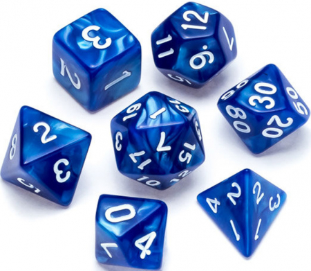 Greifenfels Pearl Series Dice (Blue/White)