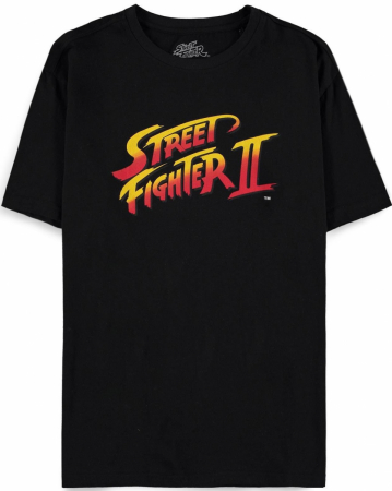 Street Fighter II (2) Logo T-Shirt Svart (Large)