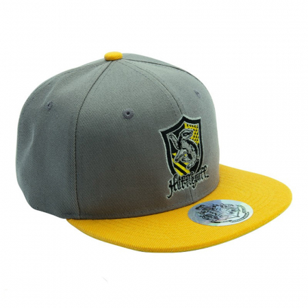 Harry Potter Hufflepuff House Snapback Keps Grå Gul