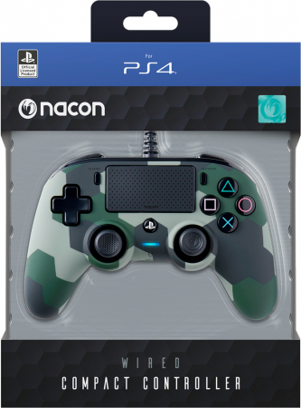 Playstation 4 Nacon Wired Compact Controller Green Camo
