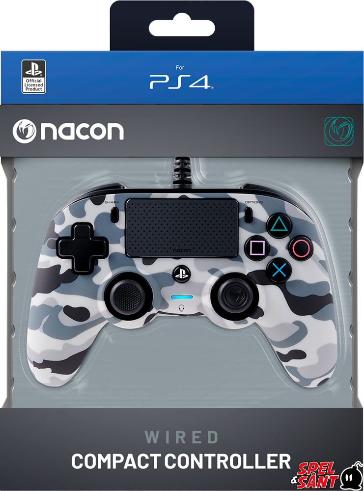 Playstation Nacon Wired Controller Grey Camo - Spel & Sånt: video game store with the happiest customers