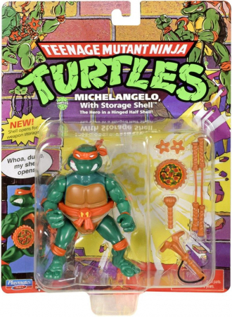 Teenage Mutant Ninja Turtles 10cm Figure - Michelangelo with Storage Shell