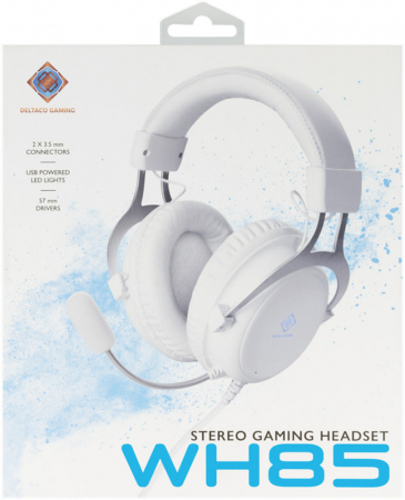 Deltaco Gaming WH85 Stereo Gaming Headset Vit