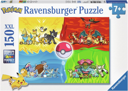 Ravensburger Pokemon Fire/Grass/Water/Electricity Pussel XXL (150 bitar)