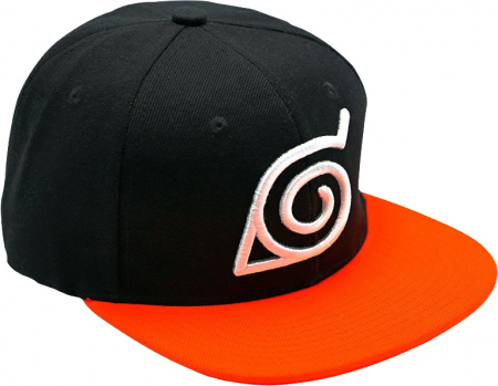 Naruto Shippuden Adjustable Keps Black & Orange Konoha