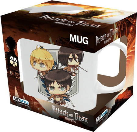 Attack on Titan Chibi Trio Ceramic Mug