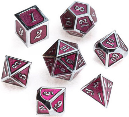 Greifenfels Silver Series Dice (Pink)