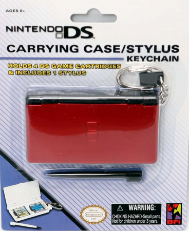 NDS Carrying Case/Stylus Keychain Red (Nytt)
