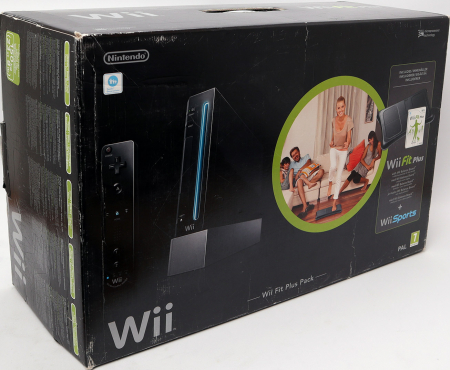 Nintendo Wii Svart Wii Fit Plus Pack (Nytt & Bergsala)