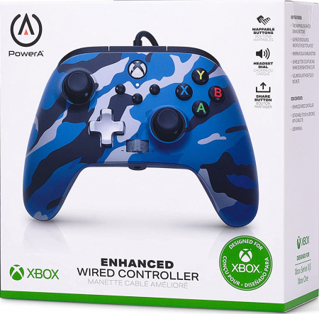 PowerA Enhanced Wired Controller For Xbox Series X|S Metallic Blue Camo