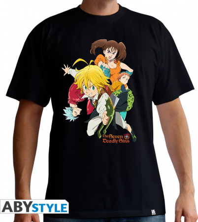 The Seven Deadly Sins Groupe T-Shirt Black (X-Large)