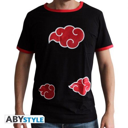 Naruto Shippuden Akatsuki Symbol T-Shirt Black (X-Large)