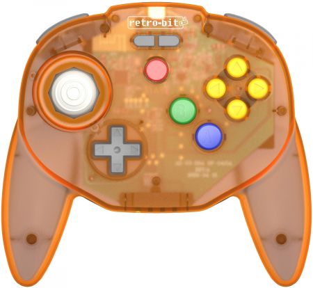 Retro-bit Tribute64 2.4 GHz Wireless Controller V2 - Orange Hawk Limited Edition