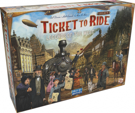 Ticket to Ride Legacy Legends of the West (inkl Large Cities Bonus Pack)