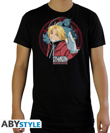 Full Metal Alchemist Brotherhood T-Shirt Black (Medium)