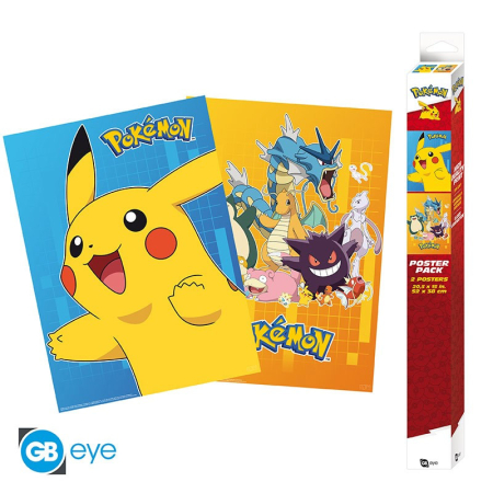 Pokemon Colourful Characters Posters 2-Pack (52*38cm)
