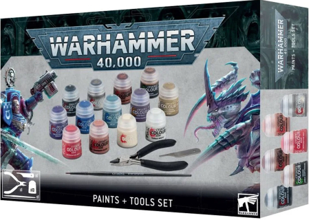 Warhammer 40K Paints + Tools Set
