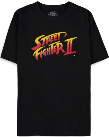 Street Fighter II (2) Logo T-Shirt Svart (Small)
