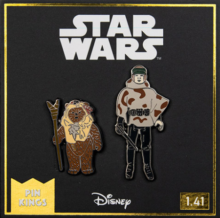 Star Wars Enamel Pin Badge Set 1.41 - Paploo and Luke Skywalker (in Battle Poncho)