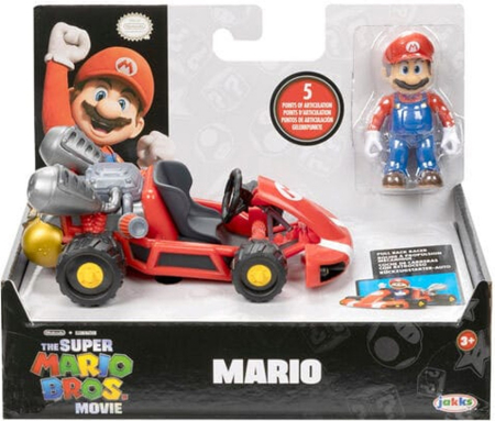 Jakks The Super Mario Bros Movie Pull Back Racer - Mario