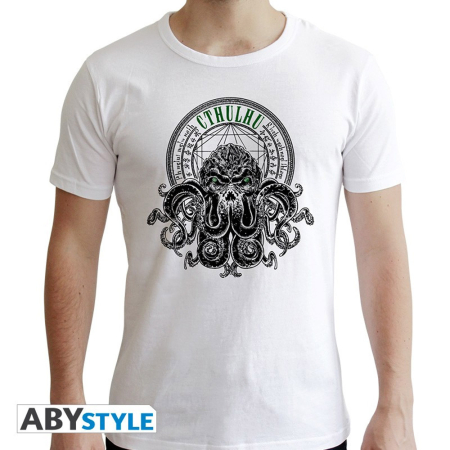Cthulhu T-Shirt Vit (Large)