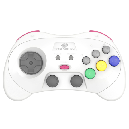 Retro-Bit Sega Saturn 2.4GHz Wireless Pro Controller White