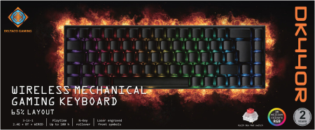 Deltaco Gaming DK440R 65% Mechanical RGB Wireless Gaming Keyboard Svart