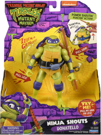 Teenage Mutant Ninja Turtles Mutant Mayhem Ninja Shouts Figure - Donatello