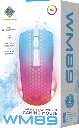 Deltaco Gaming WM89 Wireless Lightweight Gaming Mouse Vit