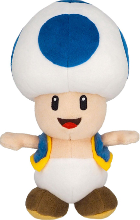 New Super Mario Bros. Wii Blue Toad Plush - 20cm