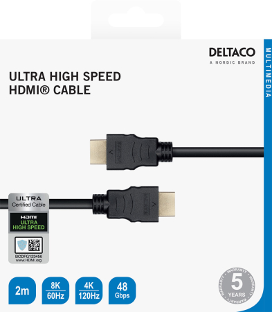 Deltaco Ultra High Speed HDMI 2.1b Kabel 2m