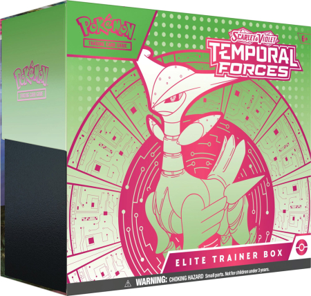Pokemon TCG Scarlet & Violet Temporal Forces Iron Leaves Elite Trainer Box
