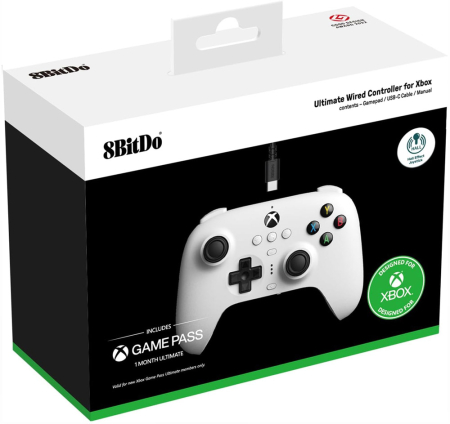 8Bitdo Ultimate Wired Controller for Xbox White Hall Edition